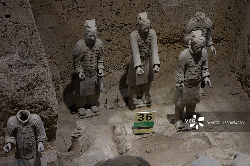陕西省西安市临潼区秦始皇陵兵马俑：一号坑图片素材