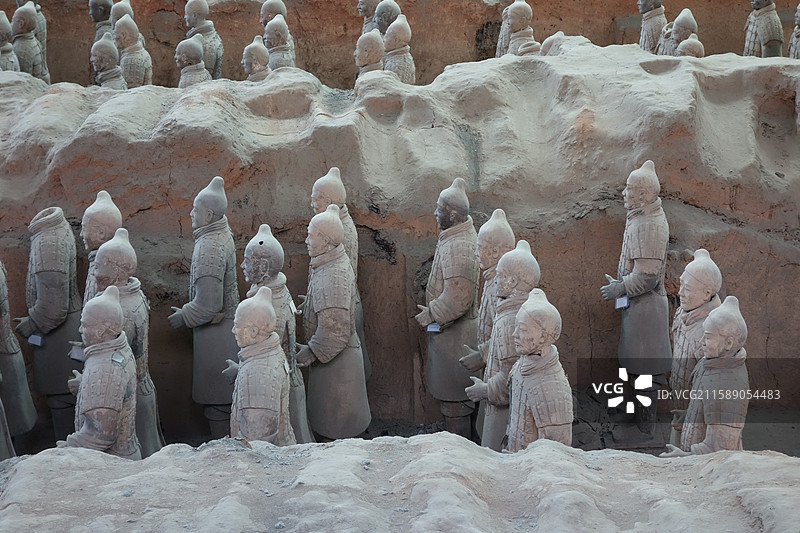 陕西省西安市临潼区秦始皇陵兵马俑：一号坑图片素材