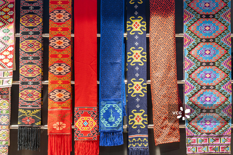 非物质文化遗产-恩施织锦“西兰卡普”精美图案图片素材