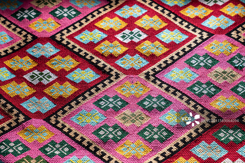非物质文化遗产-恩施织锦“西兰卡普”精美图案图片素材
