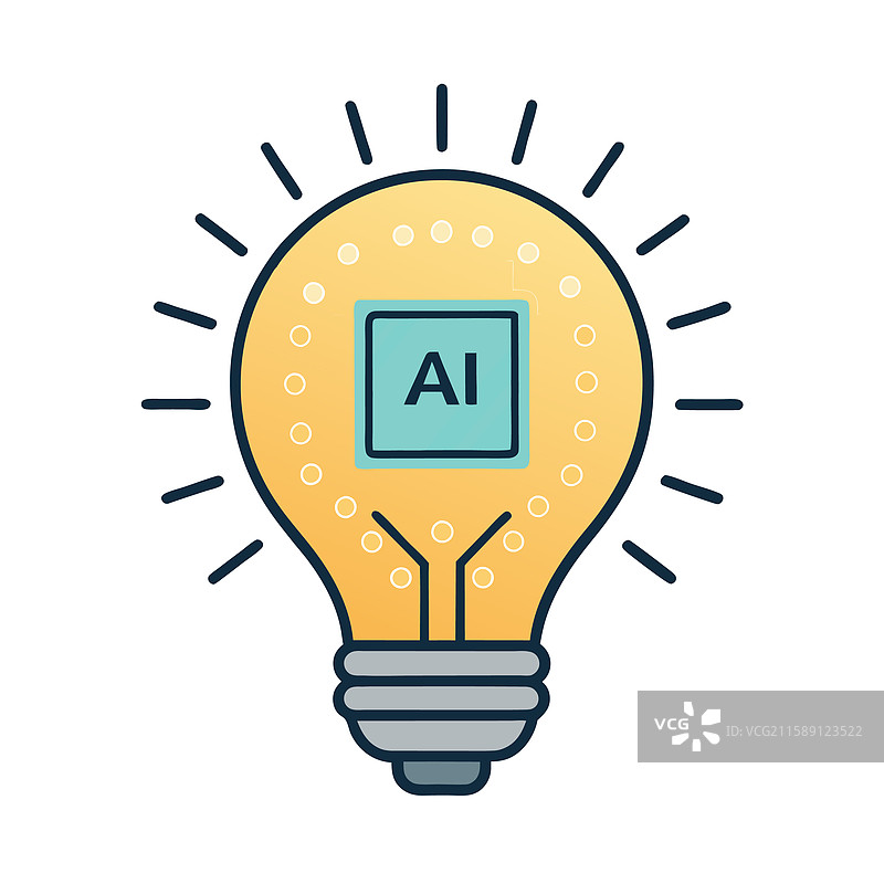 人工智能创新灯泡图片素材