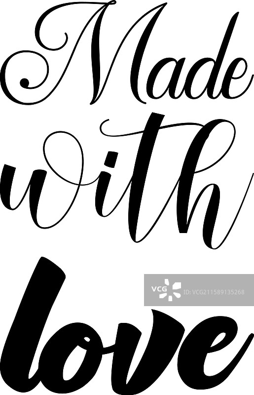 用爱制作的黑色字母名言图片素材