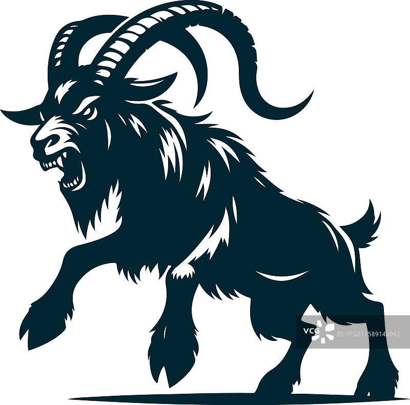 愤怒的山羊图片素材