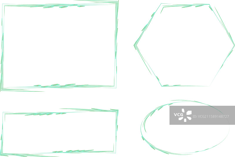 浅绿色的翡翠色彩装饰框架图片素材