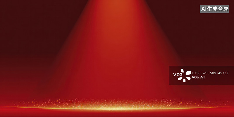 【AI数字艺术】红色聚光灯抽象背景图片素材
