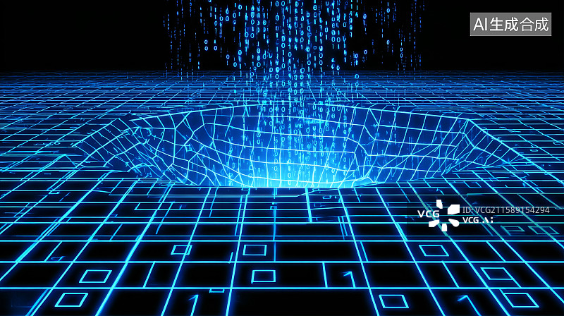 【AI数字艺术】网络空间科幻背景图图片素材