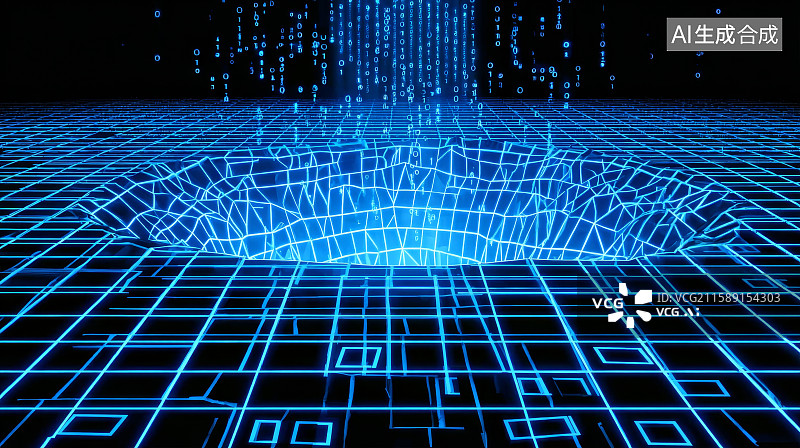 【AI数字艺术】网络空间科幻背景图图片素材