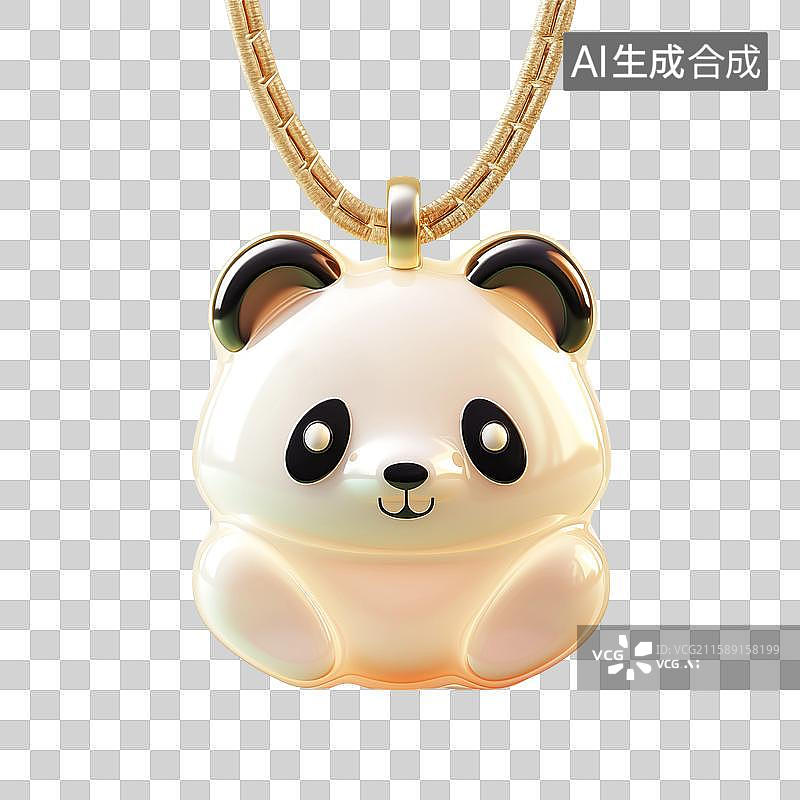 【AI数字艺术】熊猫首饰挂件艺术设计图片素材