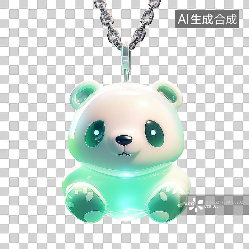 【AI数字艺术】熊猫首饰挂件艺术设计图片素材