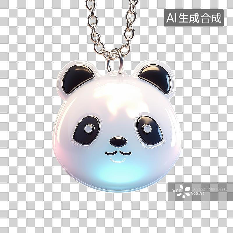 【AI数字艺术】熊猫首饰挂件艺术设计图片素材