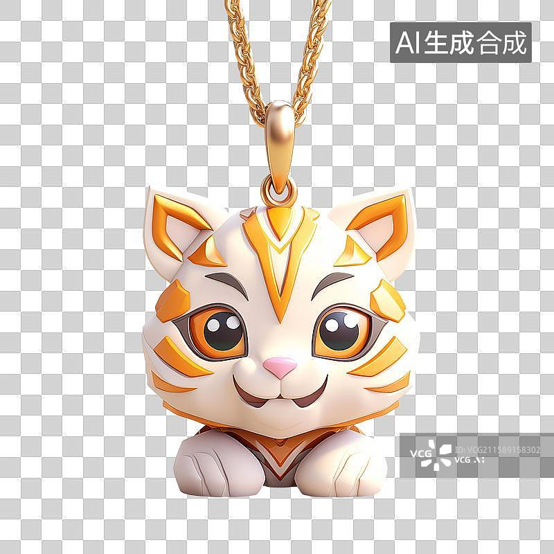 【AI数字艺术】小老虎挂件首饰艺术设计图片素材