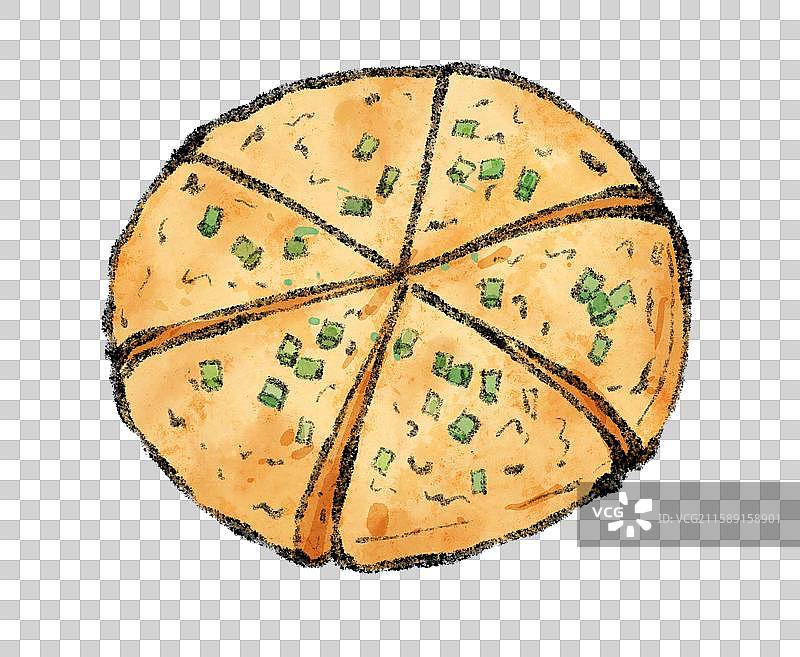 云南美食国风插画-喜洲粑粑图片素材