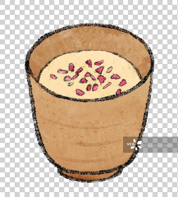 云南美食国风插画-罐罐烤奶图片素材