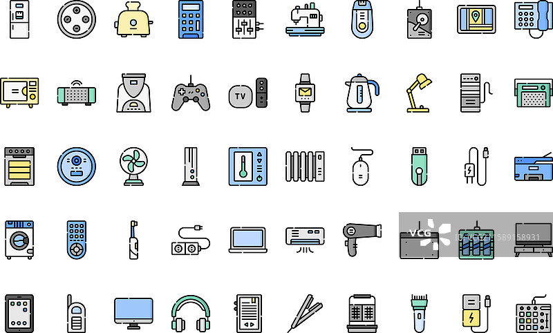 高质量电子图标图片素材