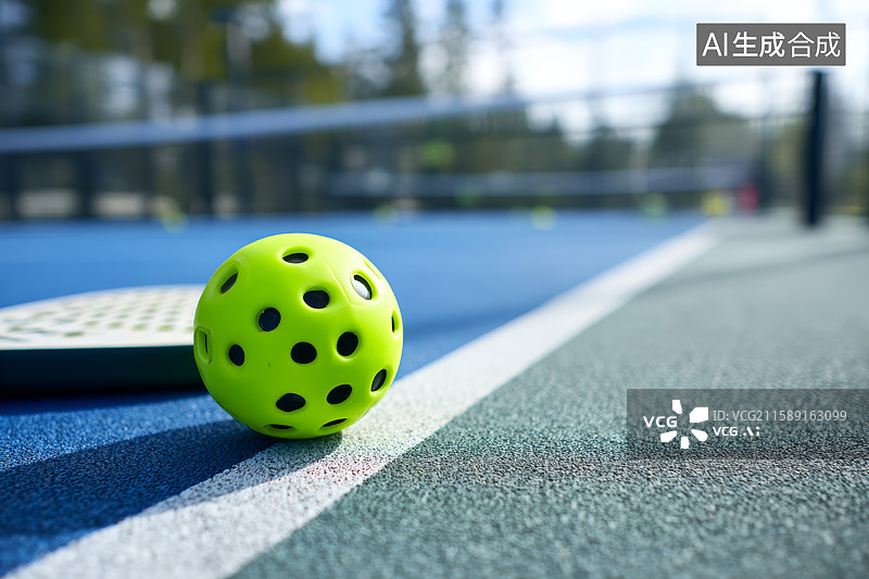 【AI数字艺术】球场上的匹克球图片素材
