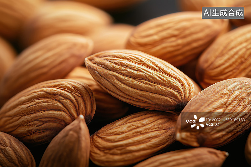 【AI数字艺术】杏仁坚果元素图片素材