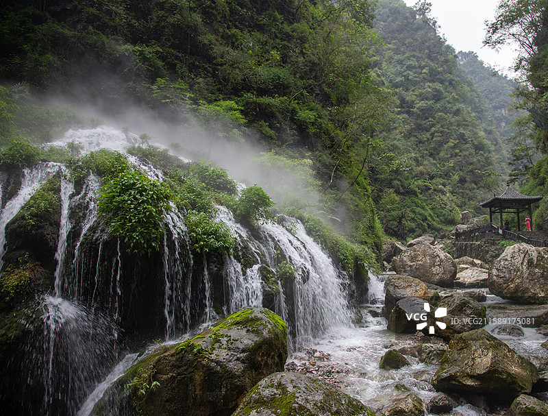 三峡人家黄龙瀑布图片素材