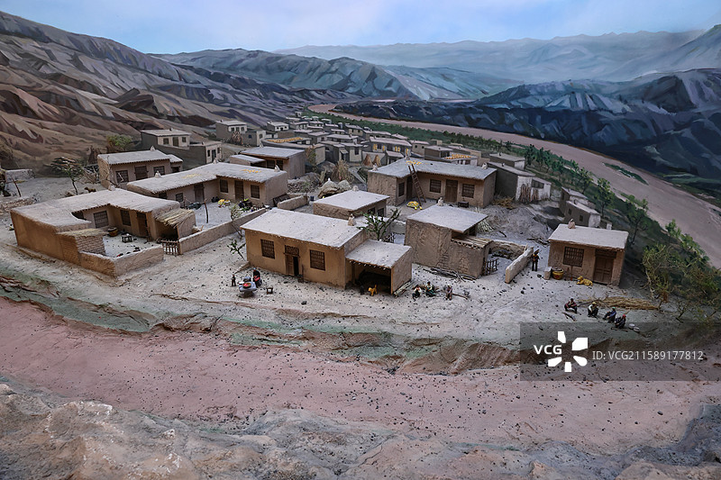 北北长滩村古村落 宁夏中卫沙坡头中国传统村落图片素材