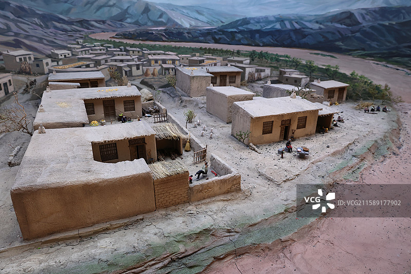 北北长滩村古村落 宁夏中卫沙坡头中国传统村落图片素材