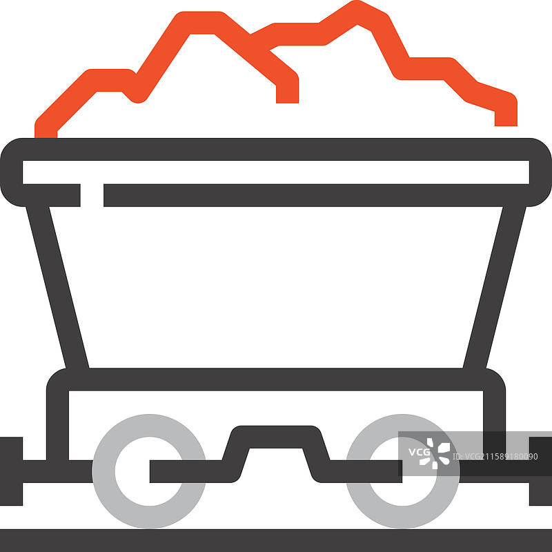 煤矿开采扁平线网页图标概念图片素材