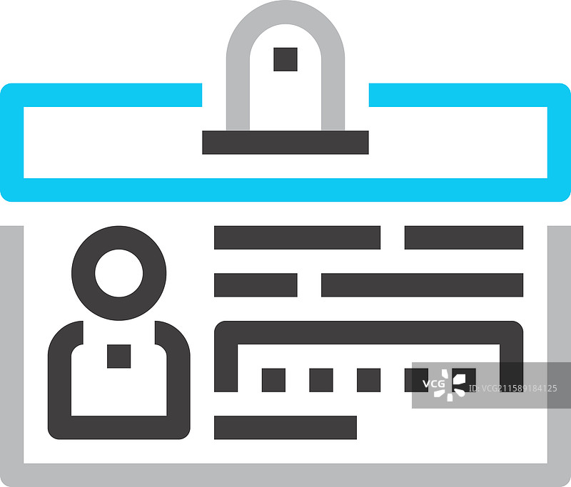 身份证平面线条网页图标概念图片素材