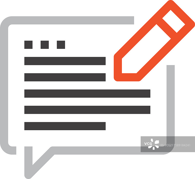 消息气泡扁平线条网页图标概念图片素材