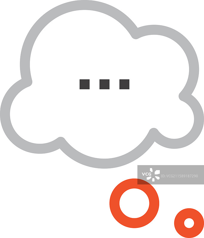 消息气泡扁平线条网页图标概念图片素材