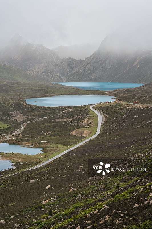 中国四川巴塘姊妹湖国家湿地公园图片素材