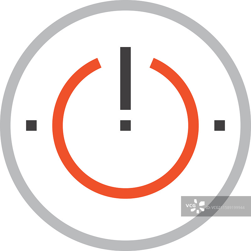 电源开关扁平线条网页图标概念图片素材