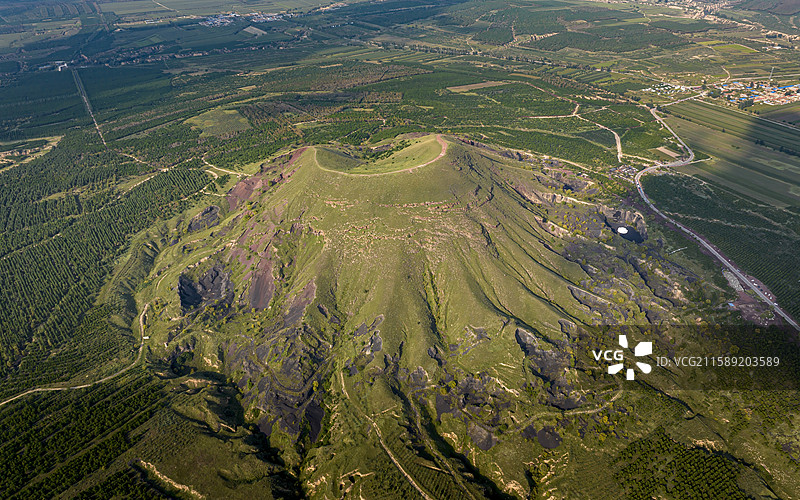 山西省大同市云州区火山群航拍图片素材