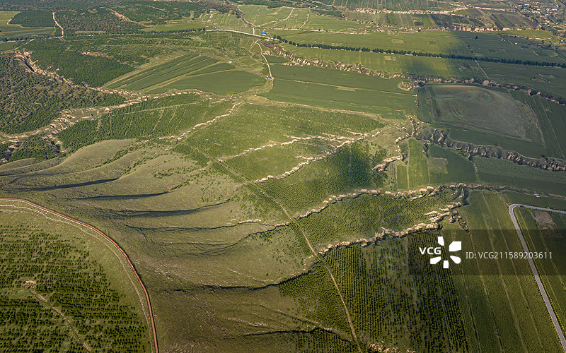 山西省大同市云州区火山群航拍图片素材
