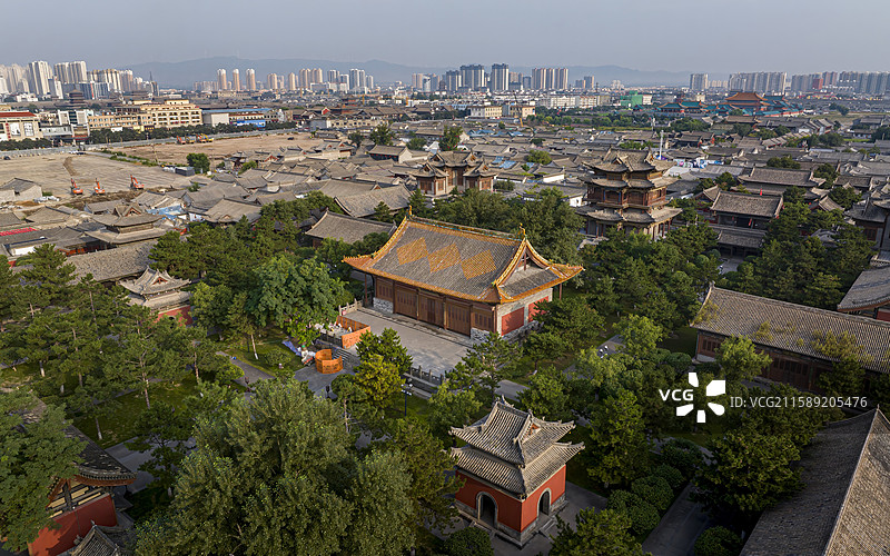 山西省大同市平城区大同古城航拍图片素材