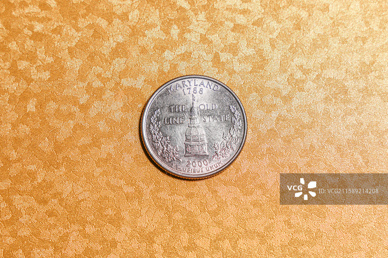 美国25美分50州纪念系列硬币 马里兰州 2000年版 铜镍合金图片素材