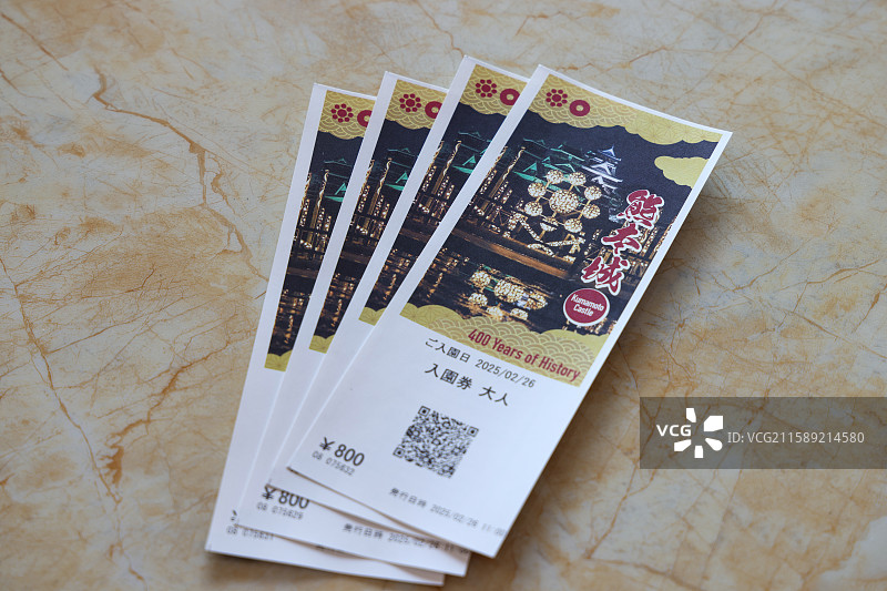 日本旅游门票 熊本城 成人门票图片素材