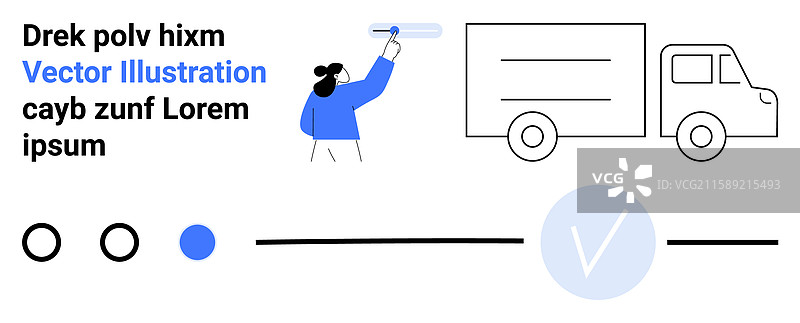 配送与物流概念，男人在操作图片素材