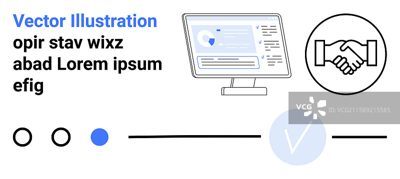 商业协议概念与计算机图片素材