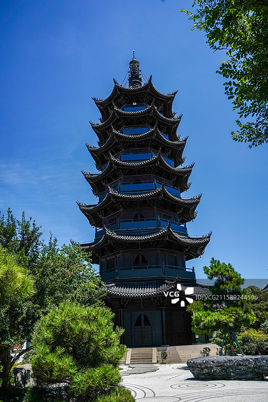 上海泗泾古镇的安方塔图片素材