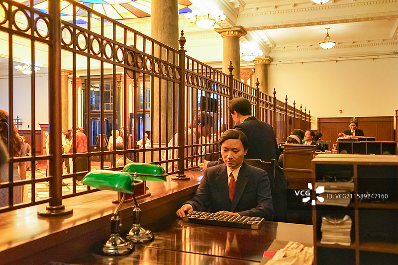 辽宁沈阳金融博物馆民国银行营业厅图片素材