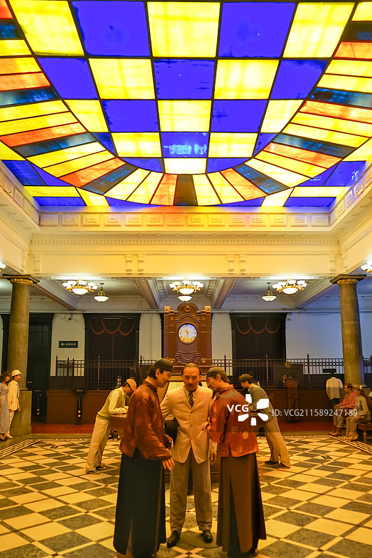 辽宁沈阳金融博物馆民国银行营业厅图片素材