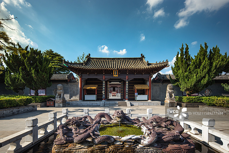 河南南阳邓州花洲书院景区 大成殿图片素材