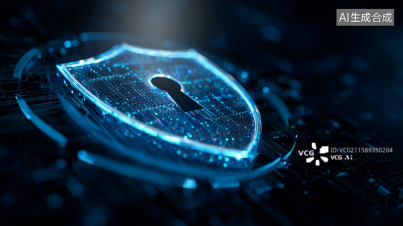 【AI数字艺术】网络安全数据防护系统图片素材