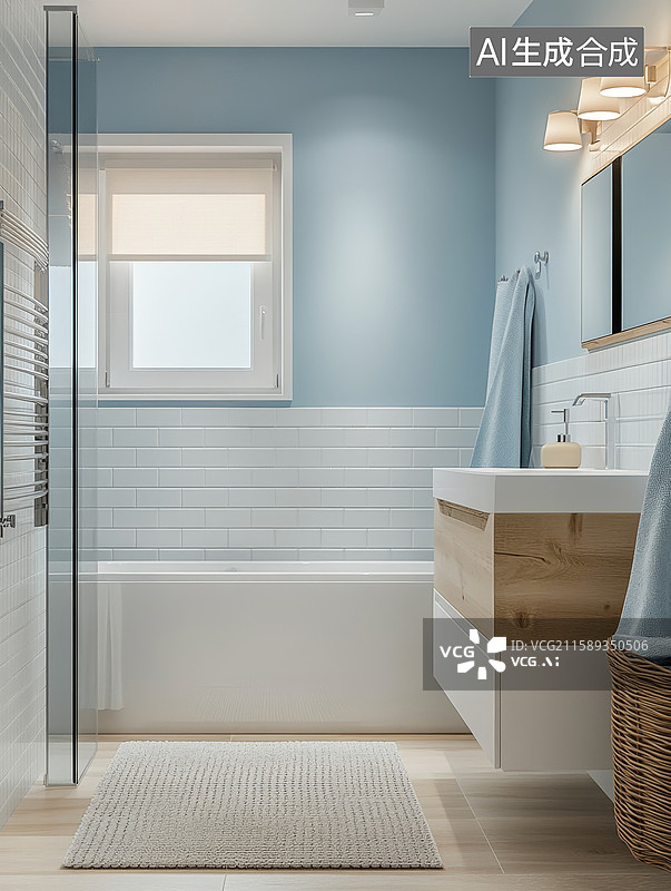【AI数字艺术】现代简约浴室设计图片素材