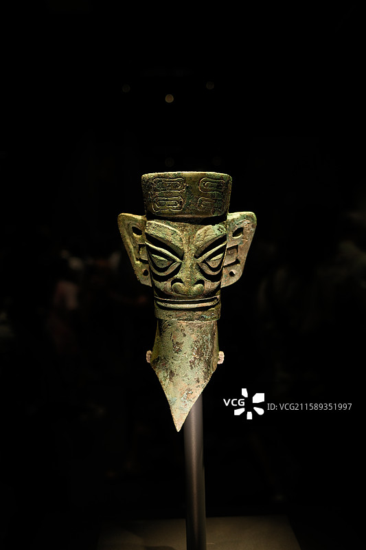 三星堆—青铜面具平头图片素材