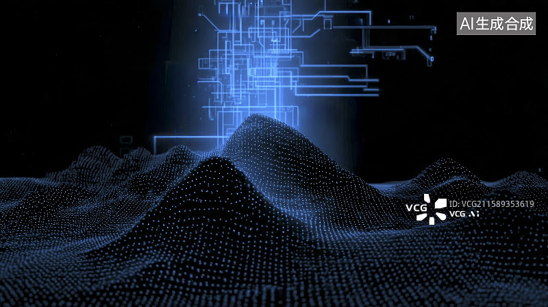 【AI数字艺术】网络空间科幻背景图图片素材