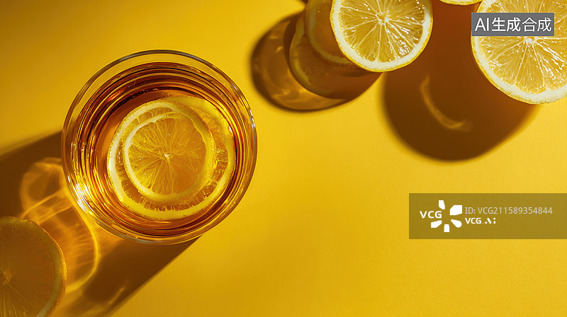 【AI数字艺术】柠檬饮料图片素材