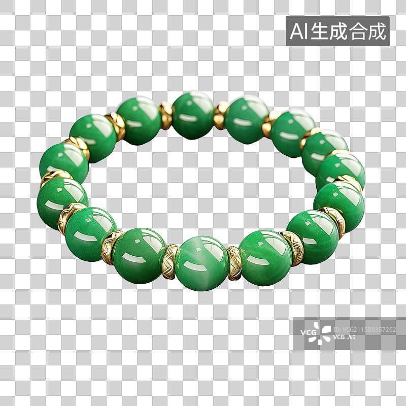 【AI数字艺术】翡翠手镯手链艺术设计插画图片素材