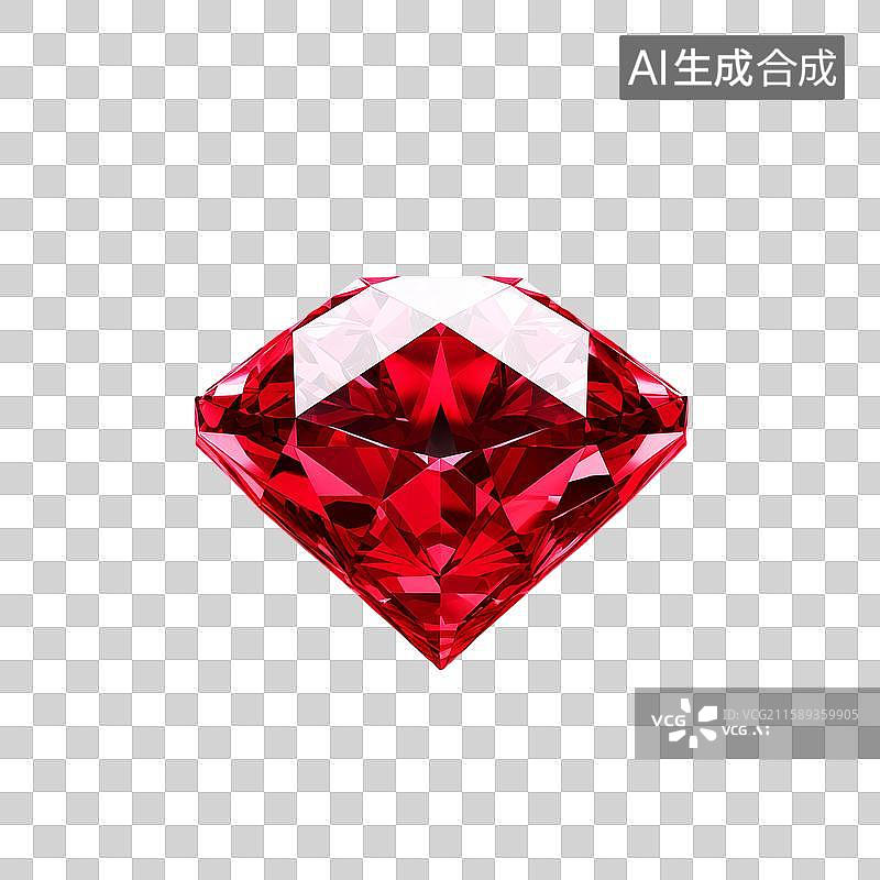 【AI数字艺术】红色灯光下的钻石艺术设计素材图片素材