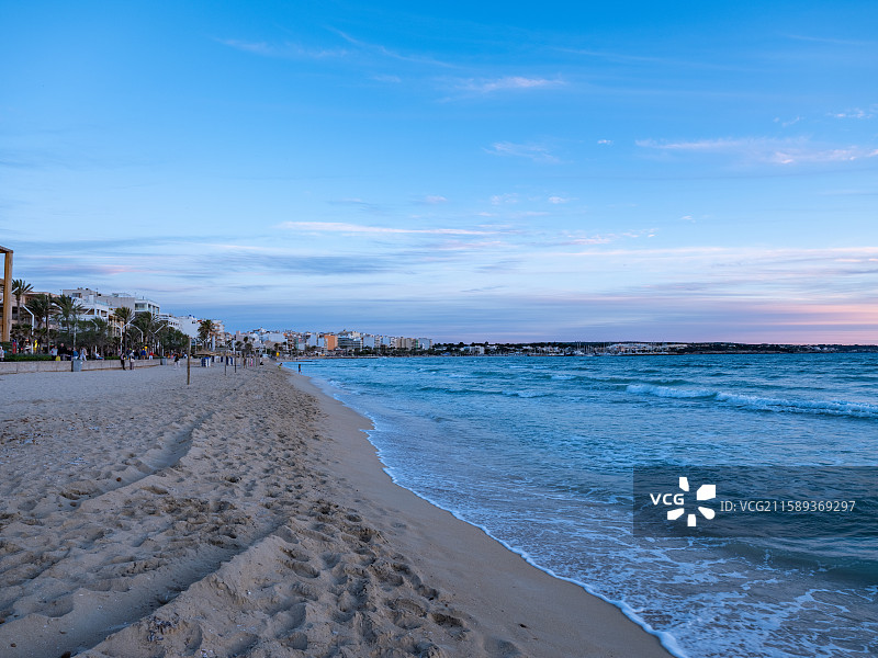 西班牙马略卡果冻海日落图片素材