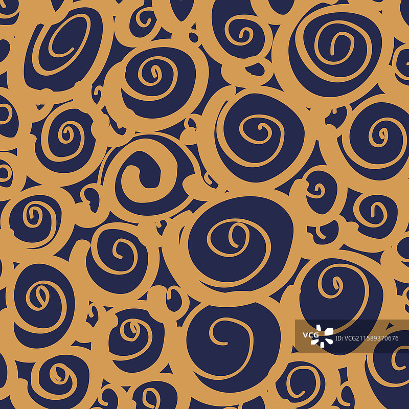优雅的海军蓝和金色螺旋图案图片素材