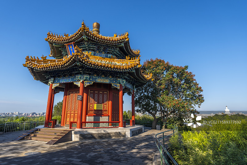 北京景山公园辑芳亭图片素材